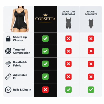 Corsetta Zip Front Lace Bodysuit
